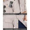 image33000ft Mens Long Sleeve Sun Protection Shirt UPF 50 UV Quick Dry Cooling Fishing Shirts for Travel Safari Camping HikingFossil