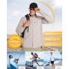 image33000ft Mens Long Sleeve Sun Protection Shirt UPF 50 UV Quick Dry Cooling Fishing Shirts for Travel Safari Camping HikingFossil