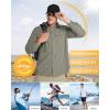 image33000ft Mens Long Sleeve Sun Protection Shirt UPF 50 UV Quick Dry Cooling Fishing Shirts for Travel Safari Camping HikingGray Green