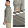 image33000ft Mens Long Sleeve Sun Protection Shirt UPF 50 UV Quick Dry Cooling Fishing Shirts for Travel Safari Camping HikingGray Green