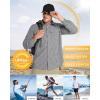 image33000ft Mens Long Sleeve Sun Protection Shirt UPF 50 UV Quick Dry Cooling Fishing Shirts for Travel Safari Camping HikingGrey Heather
