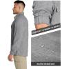 image33000ft Mens Long Sleeve Sun Protection Shirt UPF 50 UV Quick Dry Cooling Fishing Shirts for Travel Safari Camping HikingGrey Heather