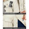 image33000ft Mens Long Sleeve Sun Protection Shirt UPF 50 UV Quick Dry Cooling Fishing Shirts for Travel Safari Camping HikingKhaki