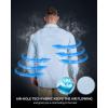 image33000ft Mens Long Sleeve Sun Protection Shirt UPF 50 UV Quick Dry Cooling Fishing Shirts for Travel Safari Camping HikingLight Blue