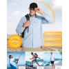 image33000ft Mens Long Sleeve Sun Protection Shirt UPF 50 UV Quick Dry Cooling Fishing Shirts for Travel Safari Camping HikingLight Blue