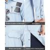 image33000ft Mens Long Sleeve Sun Protection Shirt UPF 50 UV Quick Dry Cooling Fishing Shirts for Travel Safari Camping HikingLight Blue