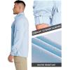 image33000ft Mens Long Sleeve Sun Protection Shirt UPF 50 UV Quick Dry Cooling Fishing Shirts for Travel Safari Camping HikingLight Blue