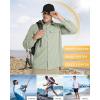 image33000ft Mens Long Sleeve Sun Protection Shirt UPF 50 UV Quick Dry Cooling Fishing Shirts for Travel Safari Camping HikingLight Green