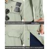 image33000ft Mens Long Sleeve Sun Protection Shirt UPF 50 UV Quick Dry Cooling Fishing Shirts for Travel Safari Camping HikingLight Green