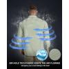 image33000ft Mens Long Sleeve Sun Protection Shirt UPF 50 UV Quick Dry Cooling Fishing Shirts for Travel Safari Camping HikingLight Green