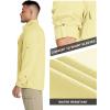 image33000ft Mens Long Sleeve Sun Protection Shirt UPF 50 UV Quick Dry Cooling Fishing Shirts for Travel Safari Camping HikingLight Yellow