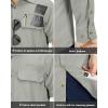 image33000ft Mens Long Sleeve Sun Protection Shirt UPF 50 UV Quick Dry Cooling Fishing Shirts for Travel Safari Camping HikingMidgrey