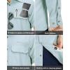 image33000ft Mens Long Sleeve Sun Protection Shirt UPF 50 UV Quick Dry Cooling Fishing Shirts for Travel Safari Camping HikingMint Green