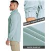 image33000ft Mens Long Sleeve Sun Protection Shirt UPF 50 UV Quick Dry Cooling Fishing Shirts for Travel Safari Camping HikingMint Green