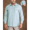image33000ft Mens Long Sleeve Sun Protection Shirt UPF 50 UV Quick Dry Cooling Fishing Shirts for Travel Safari Camping HikingMint Green