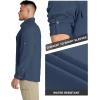 image33000ft Mens Long Sleeve Sun Protection Shirt UPF 50 UV Quick Dry Cooling Fishing Shirts for Travel Safari Camping HikingNavy