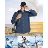 image33000ft Mens Long Sleeve Sun Protection Shirt UPF 50 UV Quick Dry Cooling Fishing Shirts for Travel Safari Camping HikingNavy