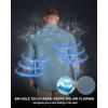 image33000ft Mens Long Sleeve Sun Protection Shirt UPF 50 UV Quick Dry Cooling Fishing Shirts for Travel Safari Camping HikingOcean Blue