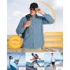image33000ft Mens Long Sleeve Sun Protection Shirt UPF 50 UV Quick Dry Cooling Fishing Shirts for Travel Safari Camping HikingOcean Blue