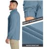 image33000ft Mens Long Sleeve Sun Protection Shirt UPF 50 UV Quick Dry Cooling Fishing Shirts for Travel Safari Camping HikingOcean Blue