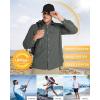 image33000ft Mens Long Sleeve Sun Protection Shirt UPF 50 UV Quick Dry Cooling Fishing Shirts for Travel Safari Camping HikingShadow Grey