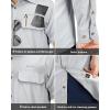 image33000ft Mens Long Sleeve Sun Protection Shirt UPF 50 UV Quick Dry Cooling Fishing Shirts for Travel Safari Camping HikingSilver Grey