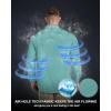 image33000ft Mens Long Sleeve Sun Protection Shirt UPF 50 UV Quick Dry Cooling Fishing Shirts for Travel Safari Camping HikingTeal