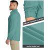 image33000ft Mens Long Sleeve Sun Protection Shirt UPF 50 UV Quick Dry Cooling Fishing Shirts for Travel Safari Camping HikingTeal