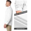 image33000ft Mens Long Sleeve Sun Protection Shirt UPF 50 UV Quick Dry Cooling Fishing Shirts for Travel Safari Camping HikingWhite