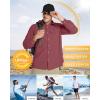 image33000ft Mens Long Sleeve Sun Protection Shirt UPF 50 UV Quick Dry Cooling Fishing Shirts for Travel Safari Camping HikingWine