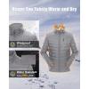 image33000ft Mens Puffer Jacket Lightweight Packable Winter JacketMid Grey