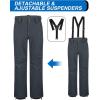 image33000ft Mens Snow Bibs Ski Pants Waterproof Insulated Snow Pants Windproof Winter Snowboard Bib OverallsDim Grey