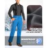 image33000ft Mens Snow Bibs Ski Pants Waterproof Insulated Snow Pants Windproof Winter Snowboard Bib OverallsLake Blue