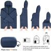 image33000ft Mens Thermolite Packable Hooded Quilted Puffer Jacket Lightweight Warm Puffy Insulated Winter CoatBlue