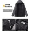 image33000ft Mens Thermolite Packable Hooded Quilted Puffer Jacket Lightweight Warm Puffy Insulated Winter CoatDark Grey