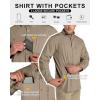 image33000ft Mens UPF 50 UV Protection Long Sleeve Hiking Shirts Breathable Quick Dry Fishing Shirts for Safari OutdoorBrown