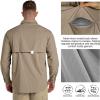 image33000ft Mens UPF 50 UV Protection Long Sleeve Hiking Shirts Breathable Quick Dry Fishing Shirts for Safari OutdoorBrown