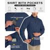 image33000ft Mens UPF 50 UV Protection Long Sleeve Hiking Shirts Breathable Quick Dry Fishing Shirts for Safari OutdoorCyanic Blue