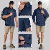 image33000ft Mens UPF 50 UV Protection Long Sleeve Hiking Shirts Breathable Quick Dry Fishing Shirts for Safari OutdoorCyanic Blue