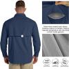 image33000ft Mens UPF 50 UV Protection Long Sleeve Hiking Shirts Breathable Quick Dry Fishing Shirts for Safari OutdoorCyanic Blue