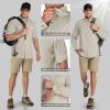 image33000ft Mens UPF 50 UV Protection Long Sleeve Hiking Shirts Breathable Quick Dry Fishing Shirts for Safari OutdoorKhaki