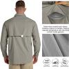 image33000ft Mens UPF 50 UV Protection Long Sleeve Hiking Shirts Breathable Quick Dry Fishing Shirts for Safari OutdoorMid Grey