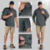 image33000ft Mens UPF 50 UV Protection Long Sleeve Hiking Shirts Breathable Quick Dry Fishing Shirts for Safari OutdoorPlain Grey