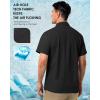 image33000ft Mens UPF 50 UV Short Sleeve Hiking Fishing Shirt Quick Dry Cooling PFG Sun Protection Shirt for Travel SafariBlack
