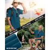 image33000ft Mens UPF 50 UV Short Sleeve Hiking Fishing Shirt Quick Dry Cooling PFG Sun Protection Shirt for Travel SafariDark Blue