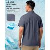 image33000ft Mens UPF 50 UV Short Sleeve Hiking Fishing Shirt Quick Dry Cooling PFG Sun Protection Shirt for Travel SafariDark Navy
