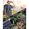image33000ft Mens UPF 50 UV Short Sleeve Hiking Fishing Shirt Quick Dry Cooling PFG Sun Protection Shirt for Travel SafariDark Navy
