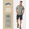 image33000ft Mens UPF 50 UV Short Sleeve Hiking Fishing Shirt Quick Dry Cooling PFG Sun Protection Shirt for Travel SafariGray Green