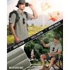 image33000ft Mens UPF 50 UV Short Sleeve Hiking Fishing Shirt Quick Dry Cooling PFG Sun Protection Shirt for Travel SafariGray Green