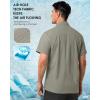 image33000ft Mens UPF 50 UV Short Sleeve Hiking Fishing Shirt Quick Dry Cooling PFG Sun Protection Shirt for Travel SafariGray Green